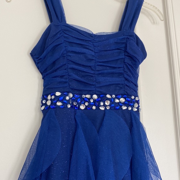 Beaded blue formal dress - Picture 3 of 4
